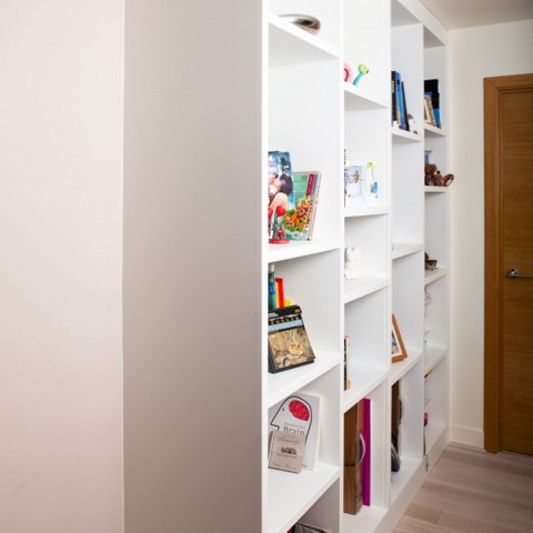Alcove Bookcases In London, Side view
