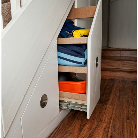 03 drawers that opens fully under your stairs