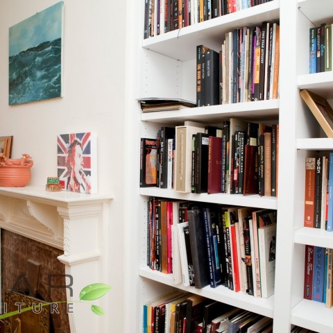 Made To Measure Floating Shelves with Books, Side view