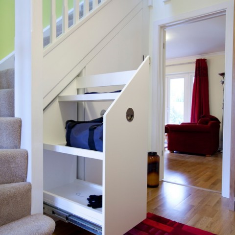 Under Stair Storage Ideas, Fully Opened Unit