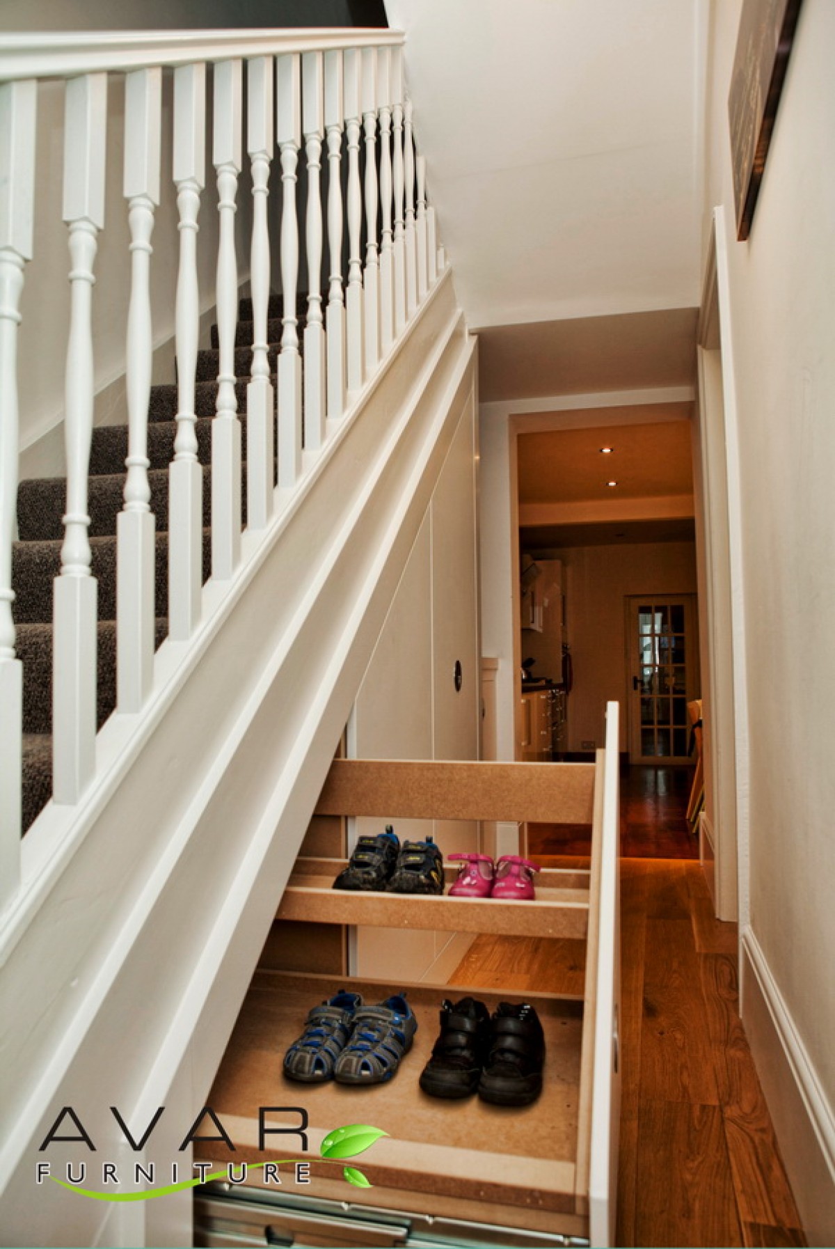 Under stairs  storage  ideas  Gallery 10 North London UK 