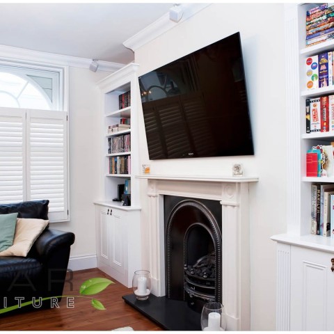 bespoke alcove books shelving