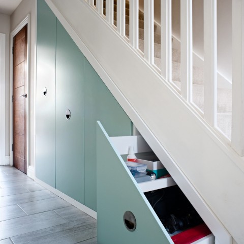 accessible door under the stairs 