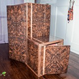 Lacquered burl veneer finish