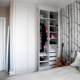 Adjustable shelves wardrobe